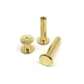 10/20/30pcs M5x4-50mm Leather Bag Belt Strap Photo Scrapbook Album Account Book Post Binding Chicago Screw Nail Rivet Bolt - (Size: 10pcs 5x50mm, Color: golden)