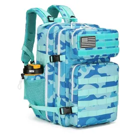 45L 3P Military Molle "Green Blue Camouflage" Tactical Backpack
