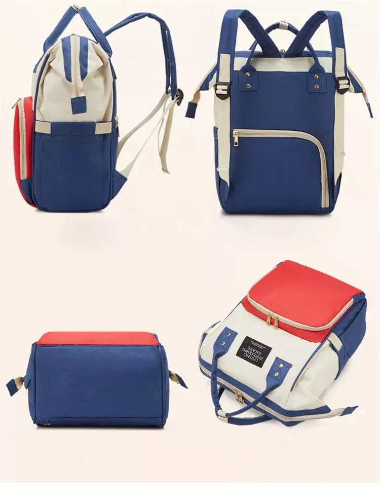 Anti-water Nylon Backpacks Fashion baby Wet and dry separation Backpack Large Capacity Nappy mummy travel bags