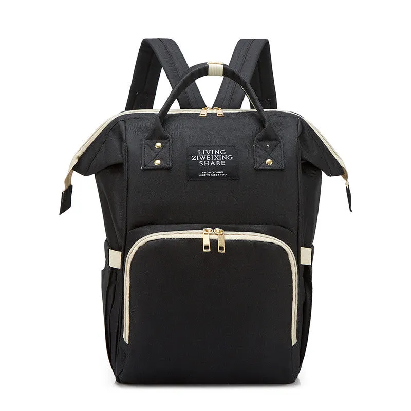 Anti-water Nylon Backpacks Fashion baby Wet and dry separation Backpack Large Capacity Nappy mummy travel bags