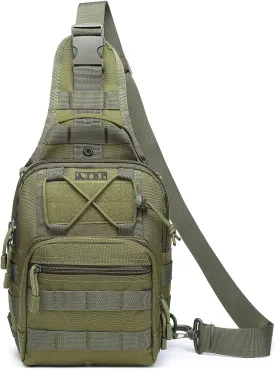 ATBP Small Tactical Sling Backpack Bag Pack for Men Military Shoulder Bag Molle Crossbody Bag for Hiking 6 Liters