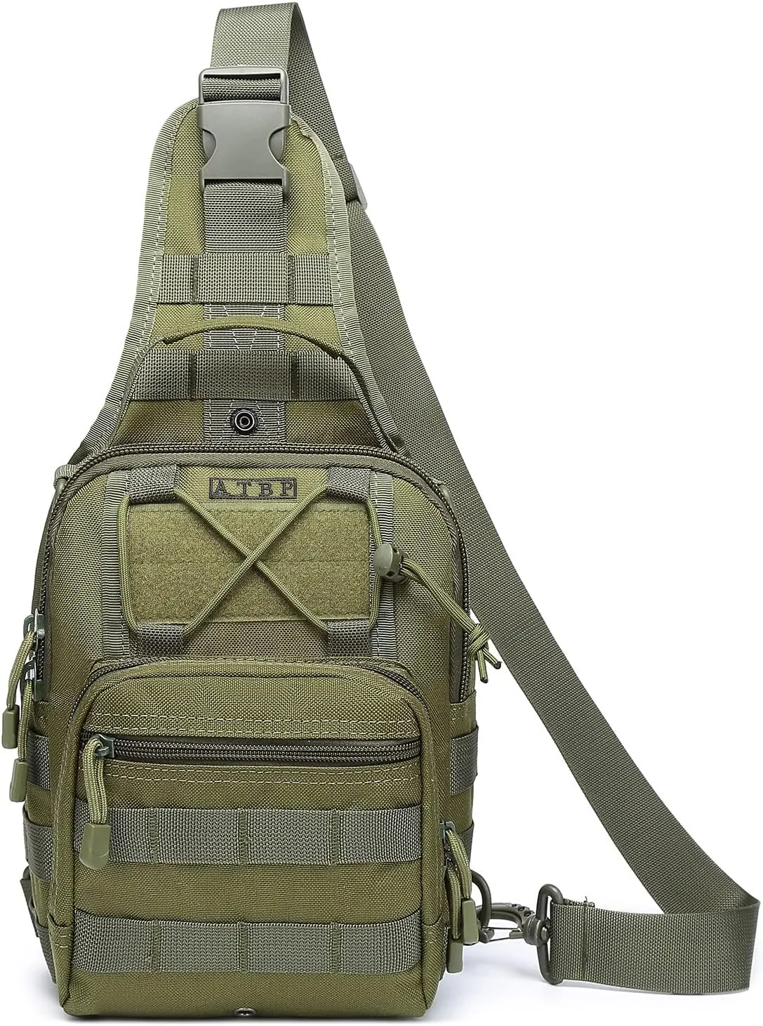 ATBP Small Tactical Sling Backpack Bag Pack for Men Military Shoulder Bag Molle Crossbody Bag for Hiking 6 Liters