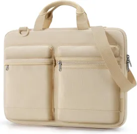 BAGSMART 13-14 Inch Laptop Case Sleeve with Shoulder StrapProtective Laptop Bag for Men & Women,Carring Macbook Air Pro Case Laptop Cover for Travel/Business Fitted Dell HP Lenovo Asus, Khaki