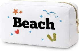 Beach Lovers Makeup Bags Beach Vacation Gifts for Women Sister Girls Best Friend Summer Trip Cosmetic Bags Girls Weekend Wedding Christmas Birthday Presents for Sea Lover Travel Zipper Pouch