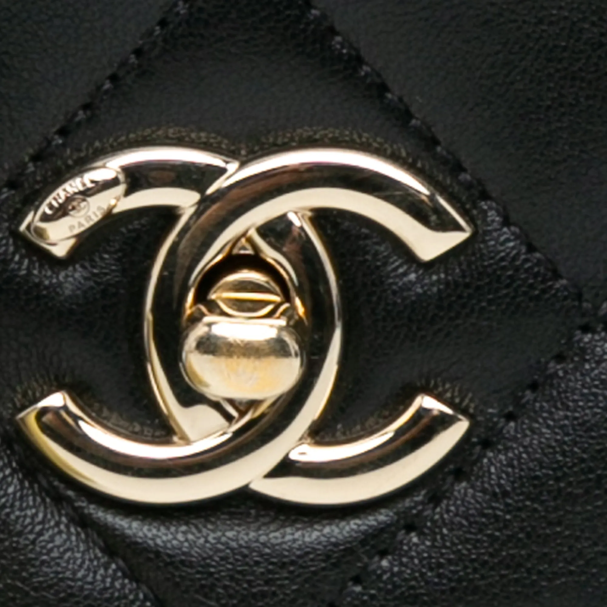 Black Chanel Mini Quilted Lambskin Multi Chain Flap Crossbody Bag