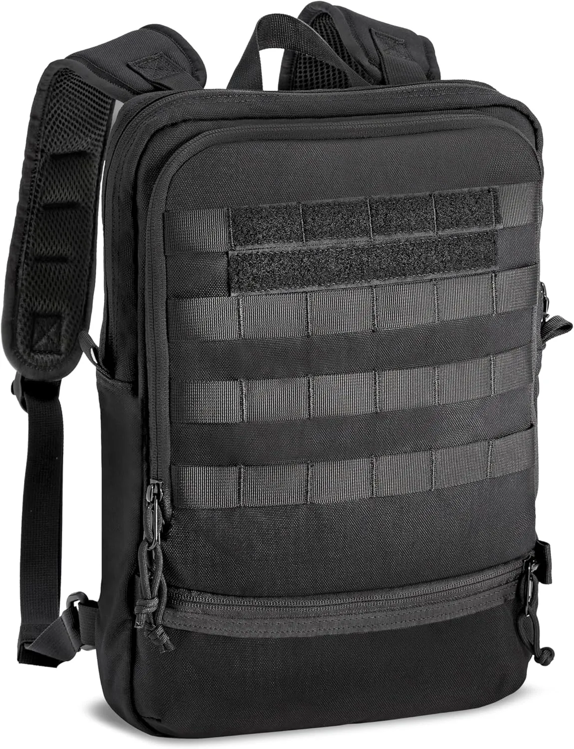 Cargo Works 15" Black Tactical Laptop Backpack For Men, EDC Backpack with MOLLE Attachements, Survival Tactical Backpack for 1 Day