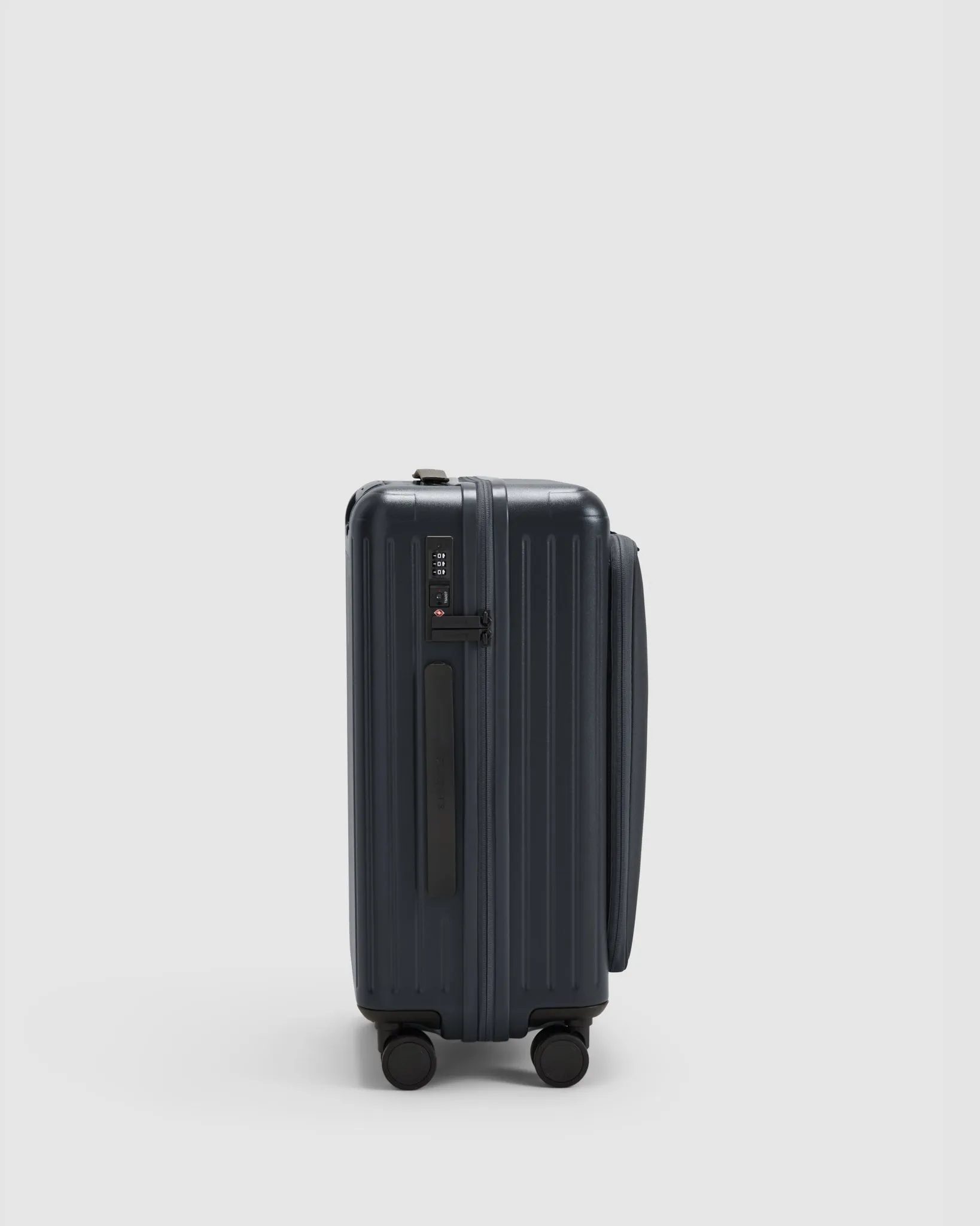 Carry On Suitcase with Laptop Compartment - Caviar