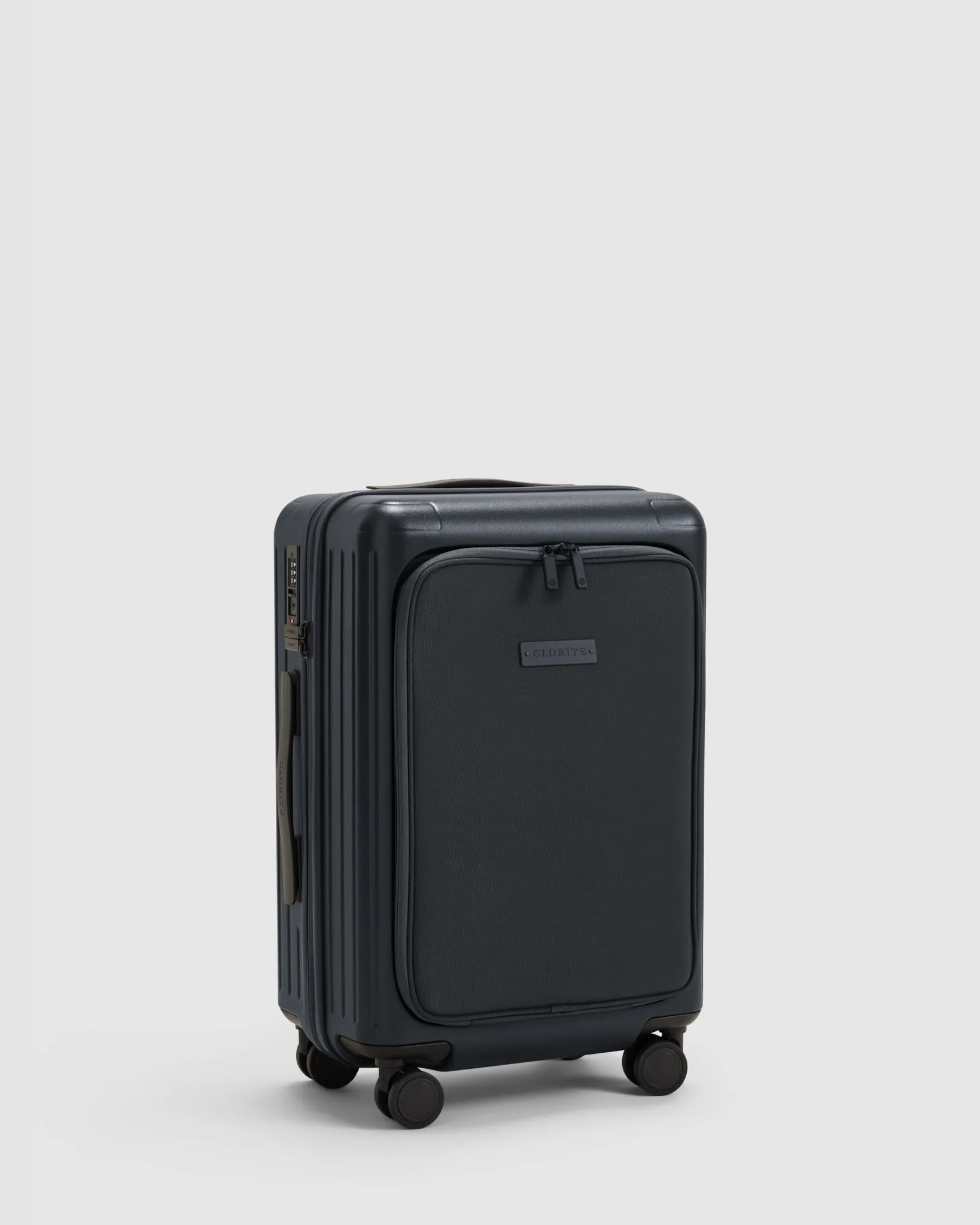 Carry On Suitcase with Laptop Compartment - Caviar