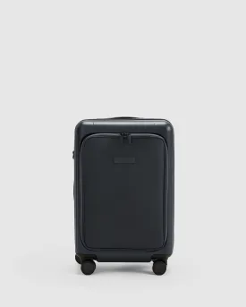 Carry On Suitcase with Laptop Compartment - Caviar