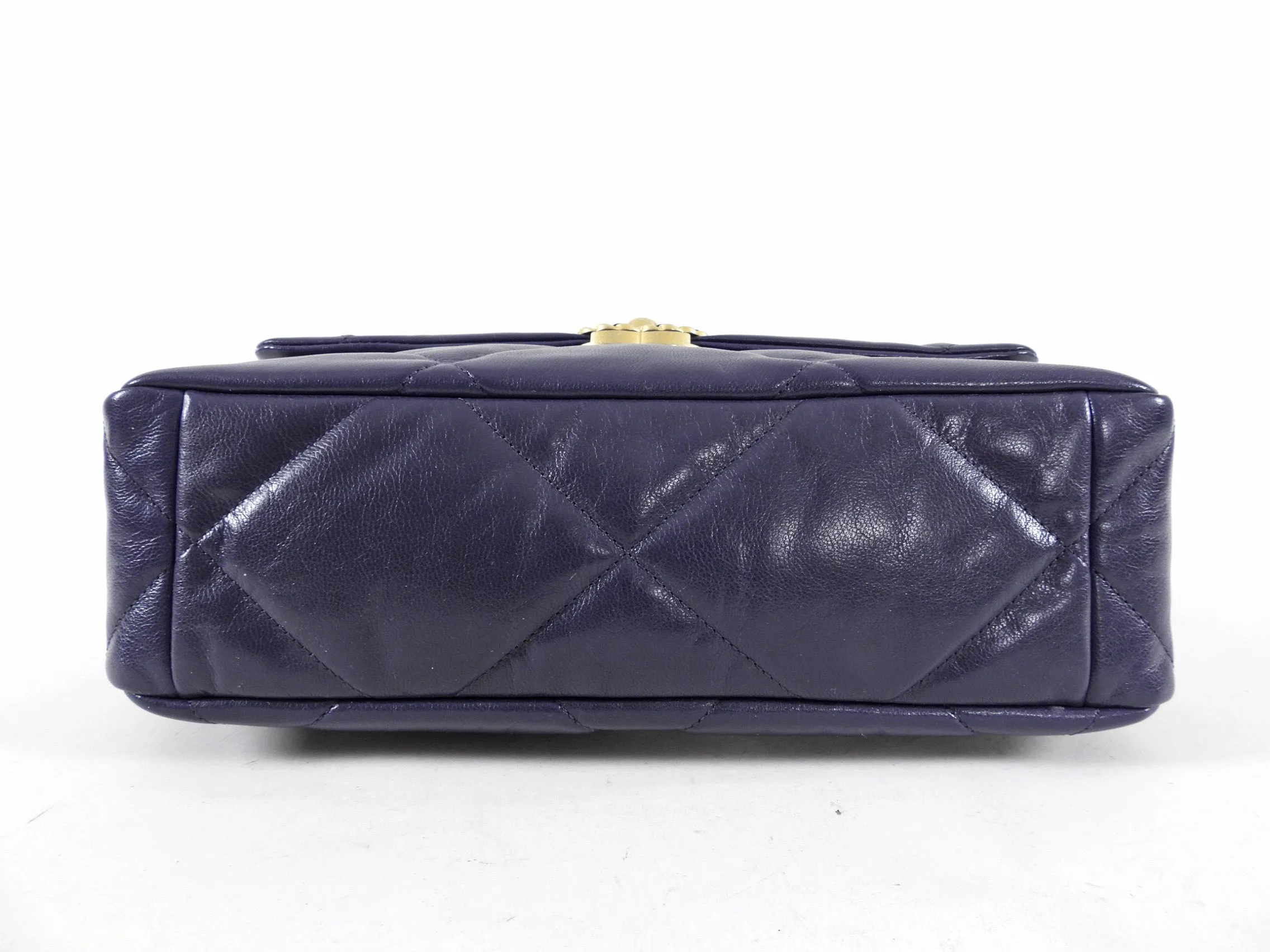 Chanel 19 Large Purple Quilted Leather Flap Bag
