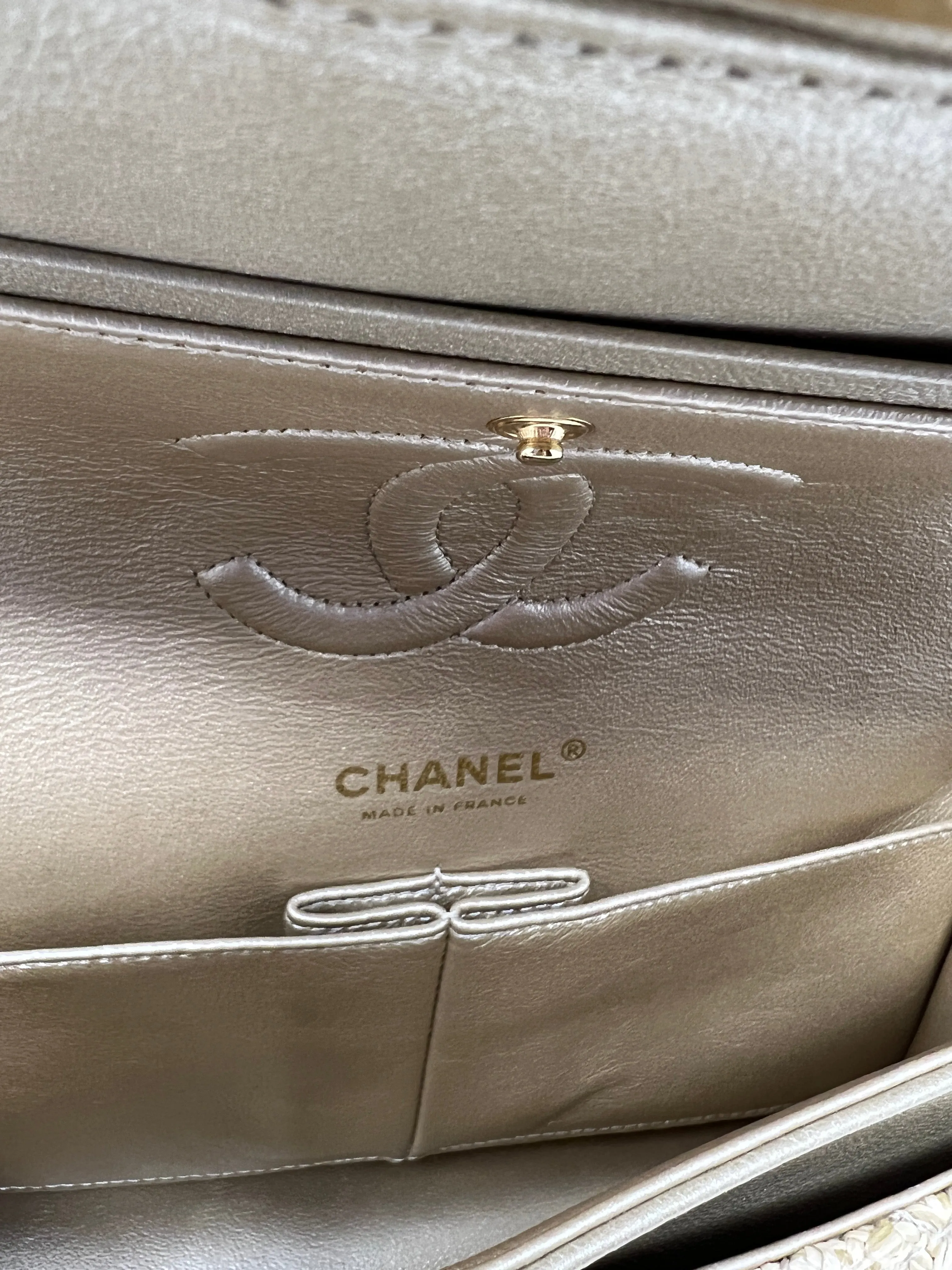 Chanel Classic Double Flap Medium Rafia Woven Straw Bag