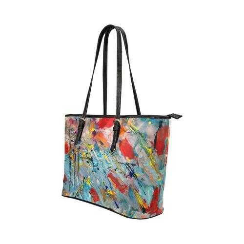 Colorful Abstract Paint Print Design Tote Bag