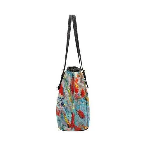 Colorful Abstract Paint Print Design Tote Bag