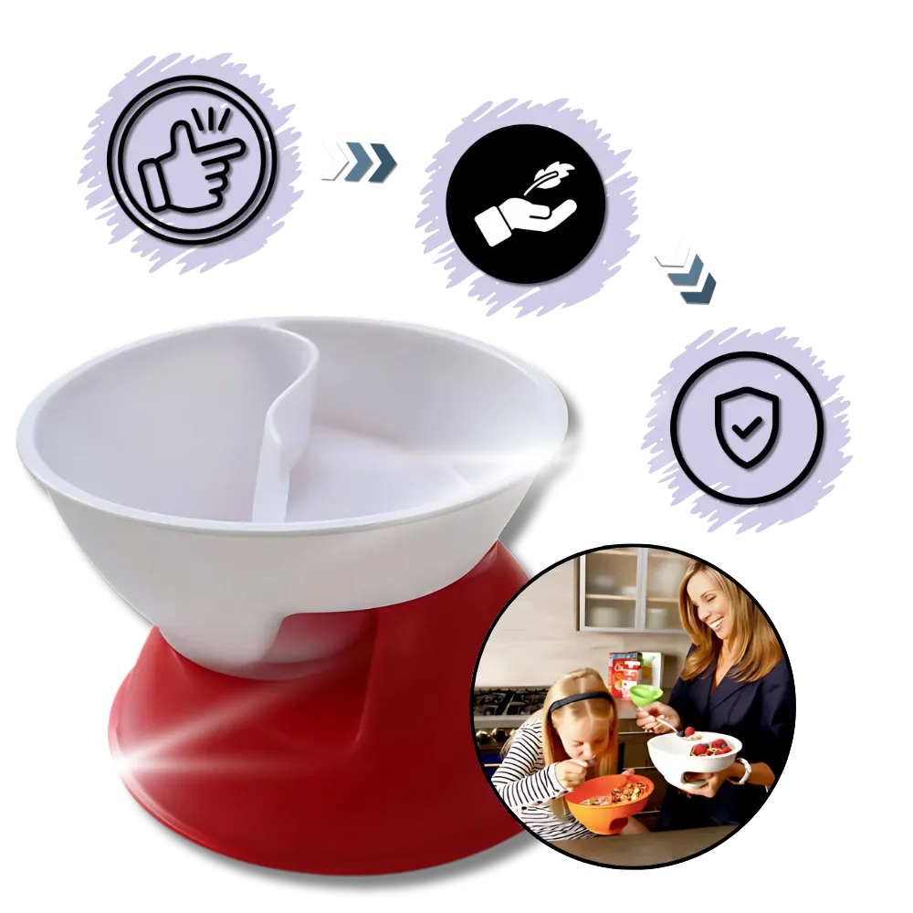 Dry-Wet Separation Cereal Bowl