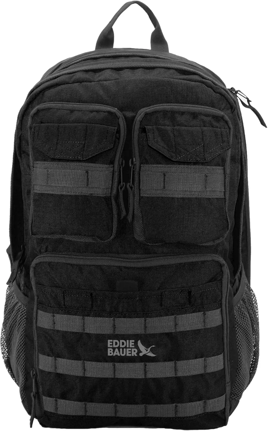 Eddie Bauer Cargo Tactical Backpack | Adventure | Heavy Duty | Outdoor | Water Resistant | 600D Polyester, Black, 30L