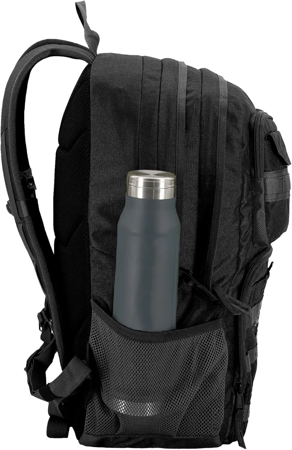Eddie Bauer Cargo Tactical Backpack | Adventure | Heavy Duty | Outdoor | Water Resistant | 600D Polyester, Black, 30L