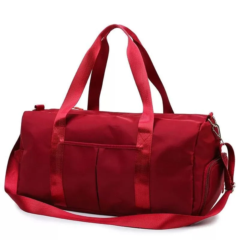 Essentials Dry Wet Separation Weekender Bag Gym Duffle Bag With Shoe Compartment-Pink,Black
