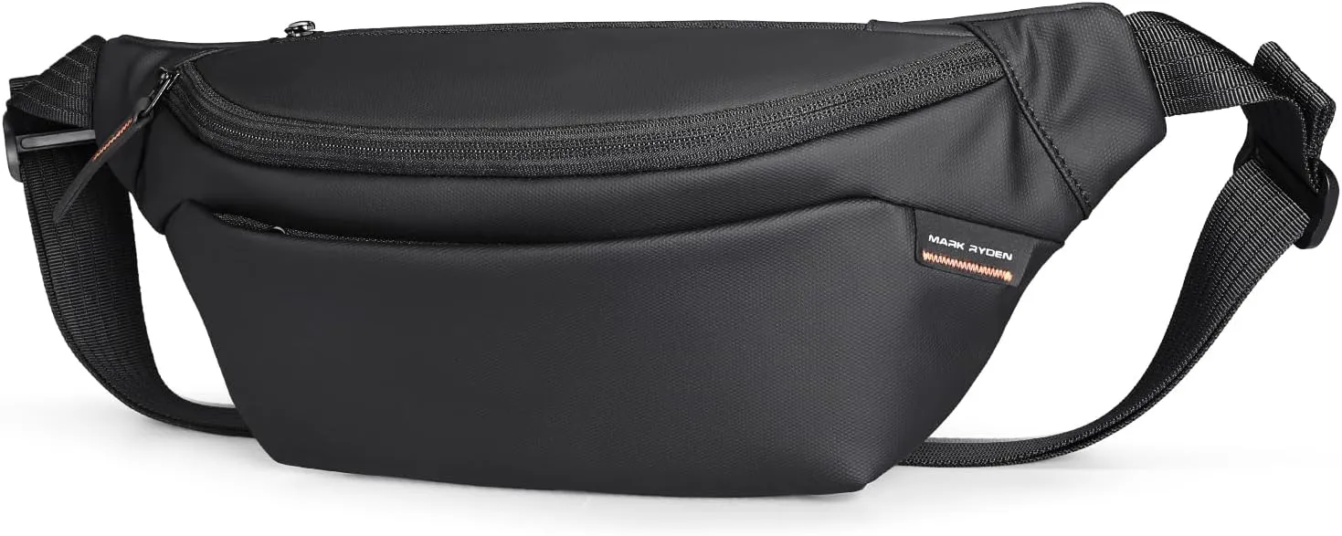 Fanny Pack for Men,Fashion Waist Packs Adjustable Belt Bag Sling Bag Water-Resistant Cross body Pack Chest Bag Daypack Bum Bags for Travel Sports Hiking
