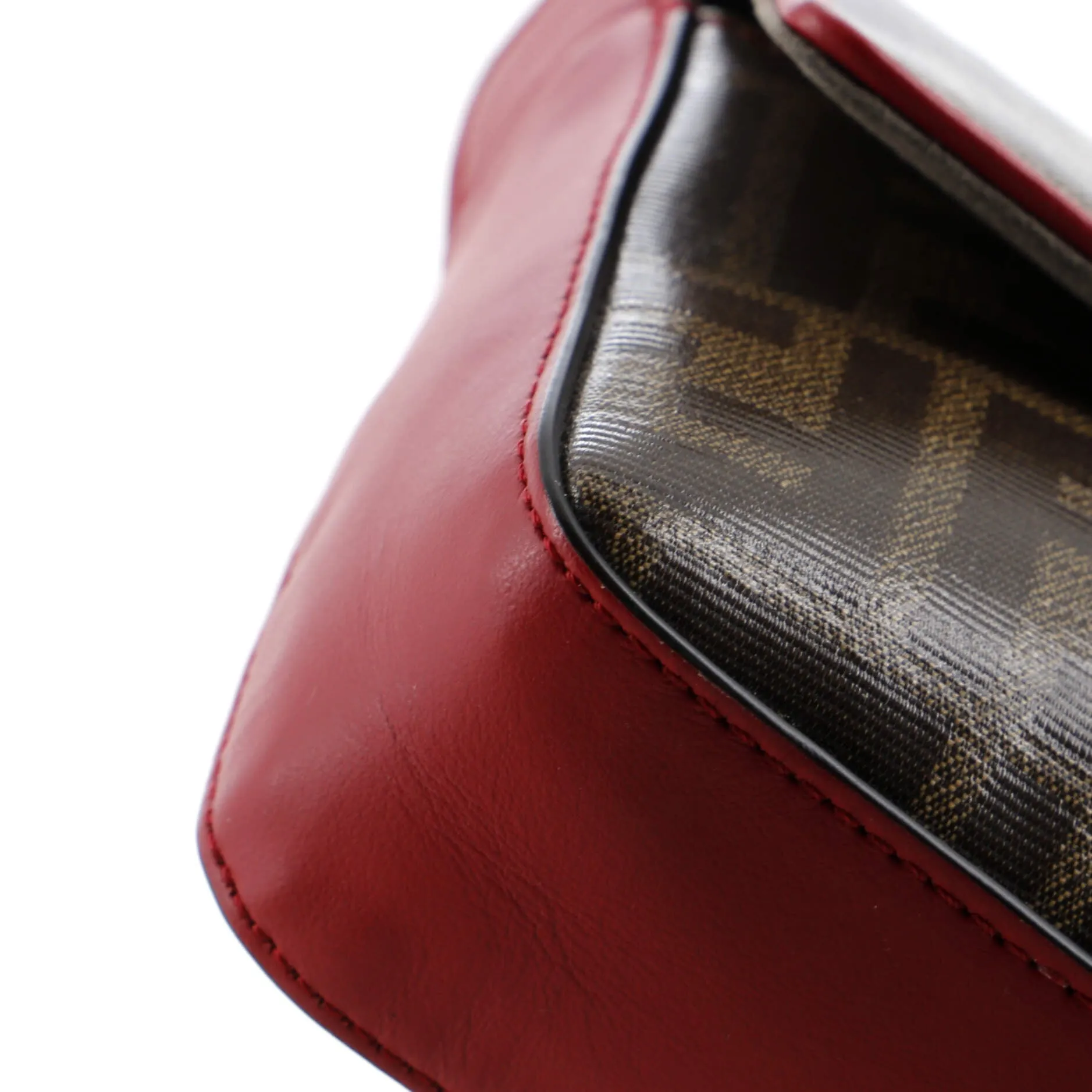FF Logo Stamp Flap Bag Zucca Coated Canvas Mini