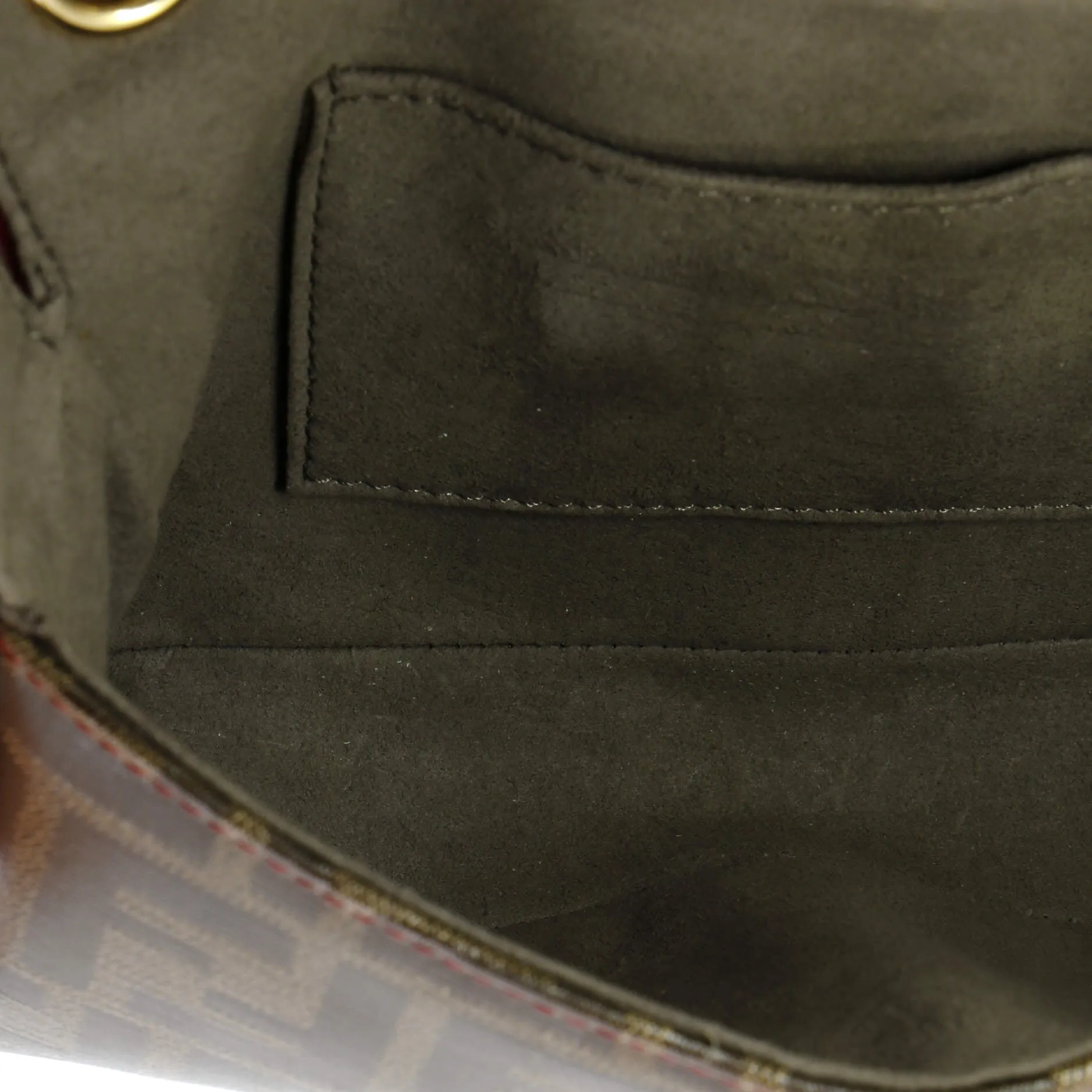 FF Logo Stamp Flap Bag Zucca Coated Canvas Mini