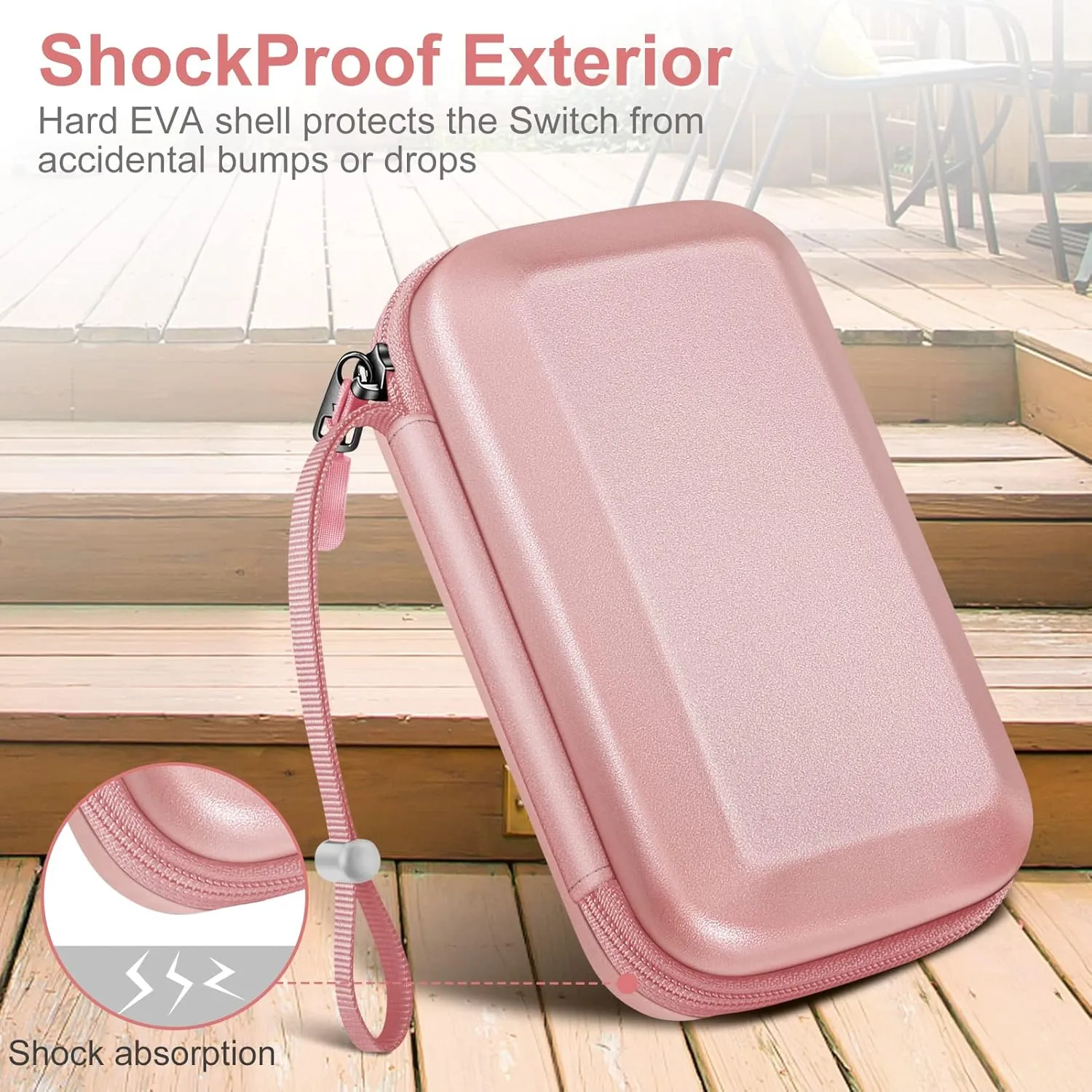 FINTIE Carrying Case for Nintendo New 2DS XL LL / New 3DS / 2DS / 3DS XL LL, Protective Hard Shell Portable Travel Cover Pouch with Game Card Slots & Inner Pocket, Rose Gold