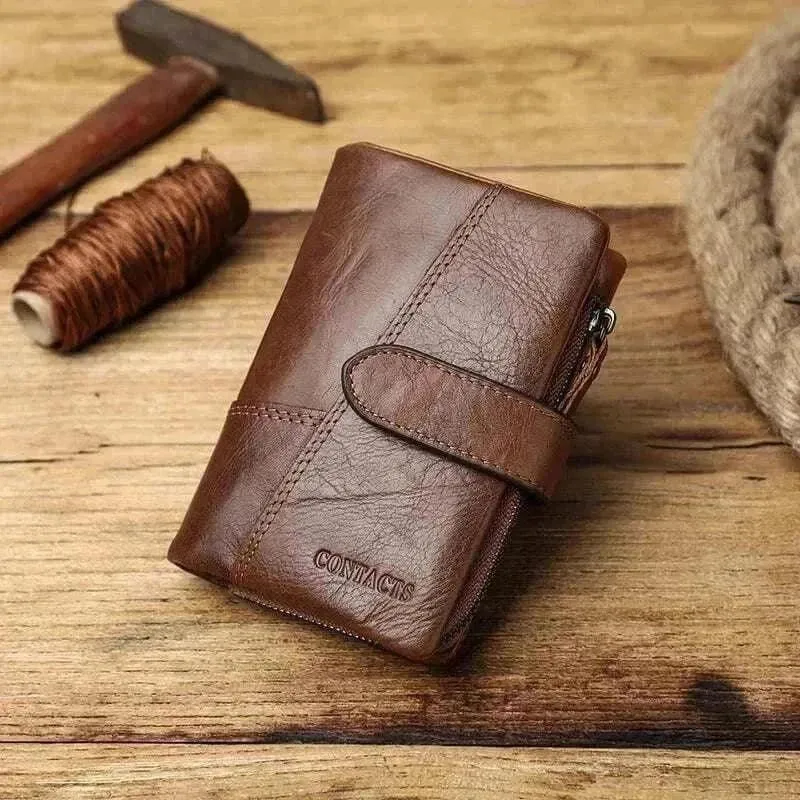 Genuine Leather Slim Wallets - Vintage Card Wallets for Men - MCW004