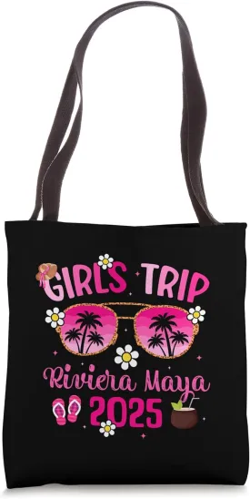 Girls Trip Riviera Maya 2025 Besties Riviera Maya Vacation Tote Bag