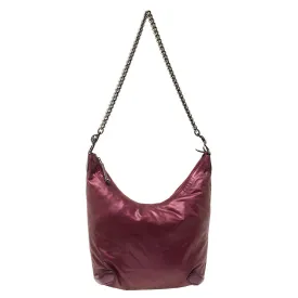 Gucci Metallic Purple Leather Galaxy Slouchy Hobo
