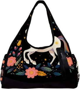 Gym Bags for Women,Duffle Bag for Travel,Unicorns Cloud Moon,Gym Bag for Men