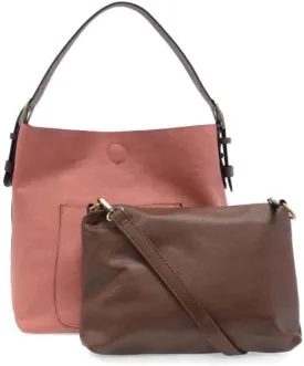 Joy Susan Womens Faux Leather: Hobo 2-in-1 Handbag