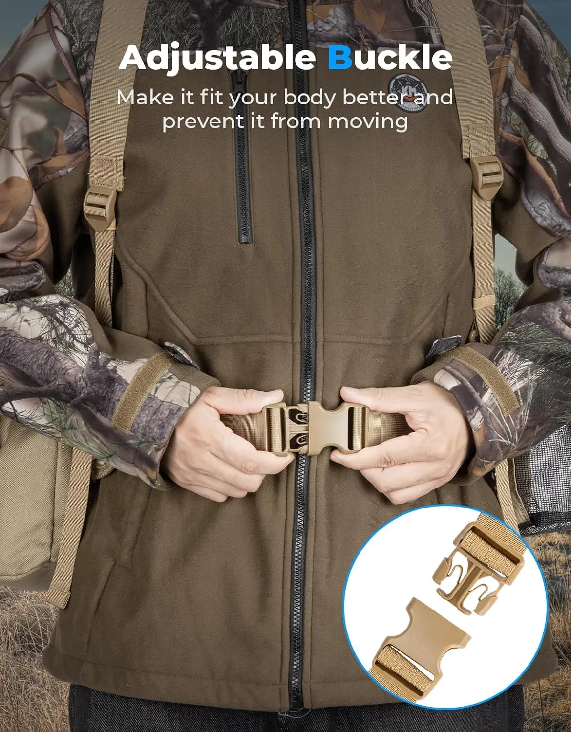 KEMIMOTO Hunting Dove Belt, Tactical Shell Pouch for Bird Turkey Pigeon Hunting with Shoulder Strap Hunting Belt 4 Pouches, Carry Tools & Accessories