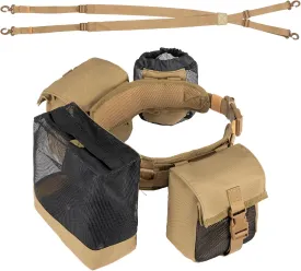 KEMIMOTO Hunting Dove Belt, Tactical Shell Pouch for Bird Turkey Pigeon Hunting with Shoulder Strap Hunting Belt 4 Pouches, Carry Tools & Accessories