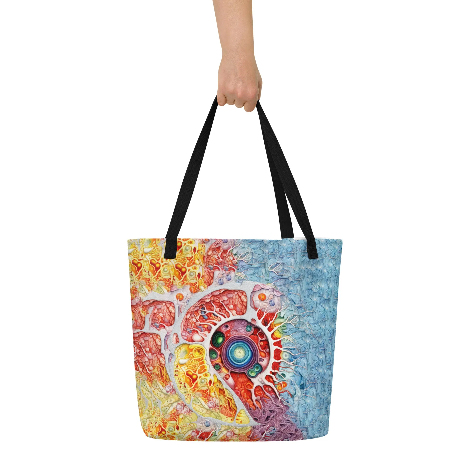 Large Tote Bag Spiral of Life