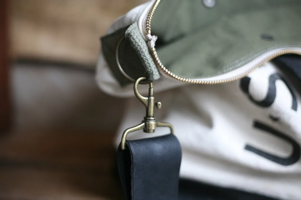 Leather Bottomed WWII era Weekend Bag - SOLD