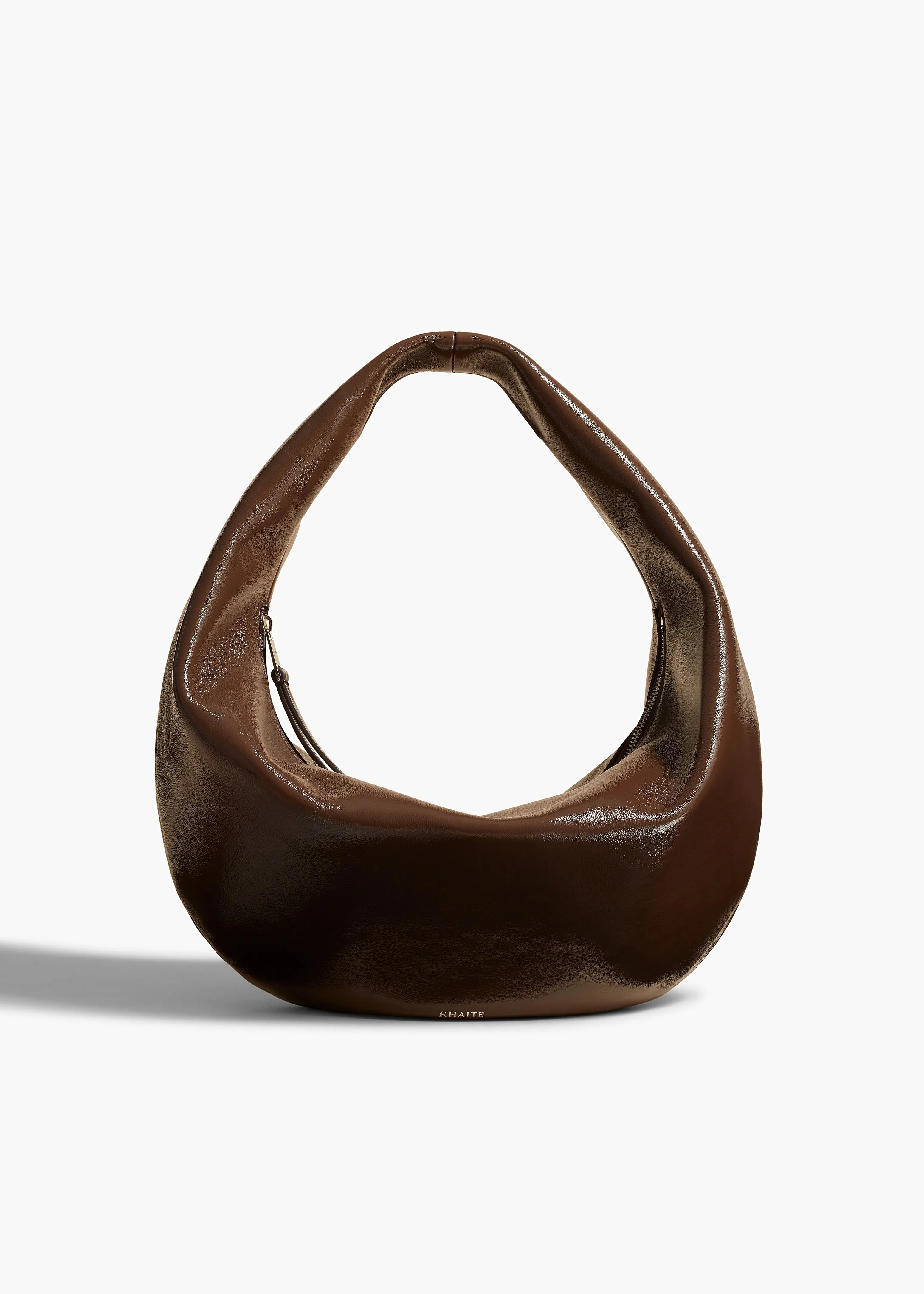 Medium Olivia Hobo in Chestnut Crackle Patent Leather