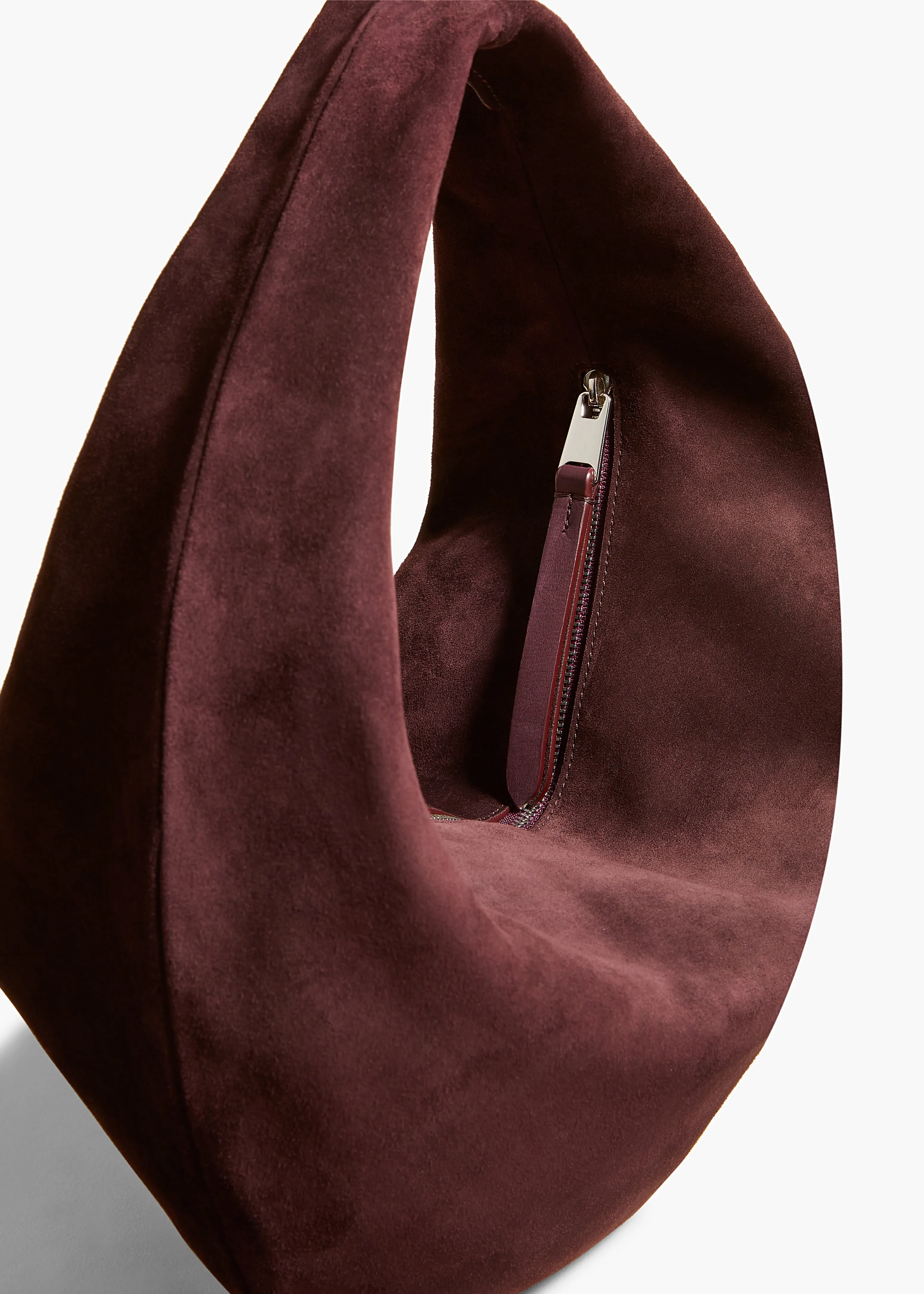 Medium Olivia Hobo in Rouge Noir Suede