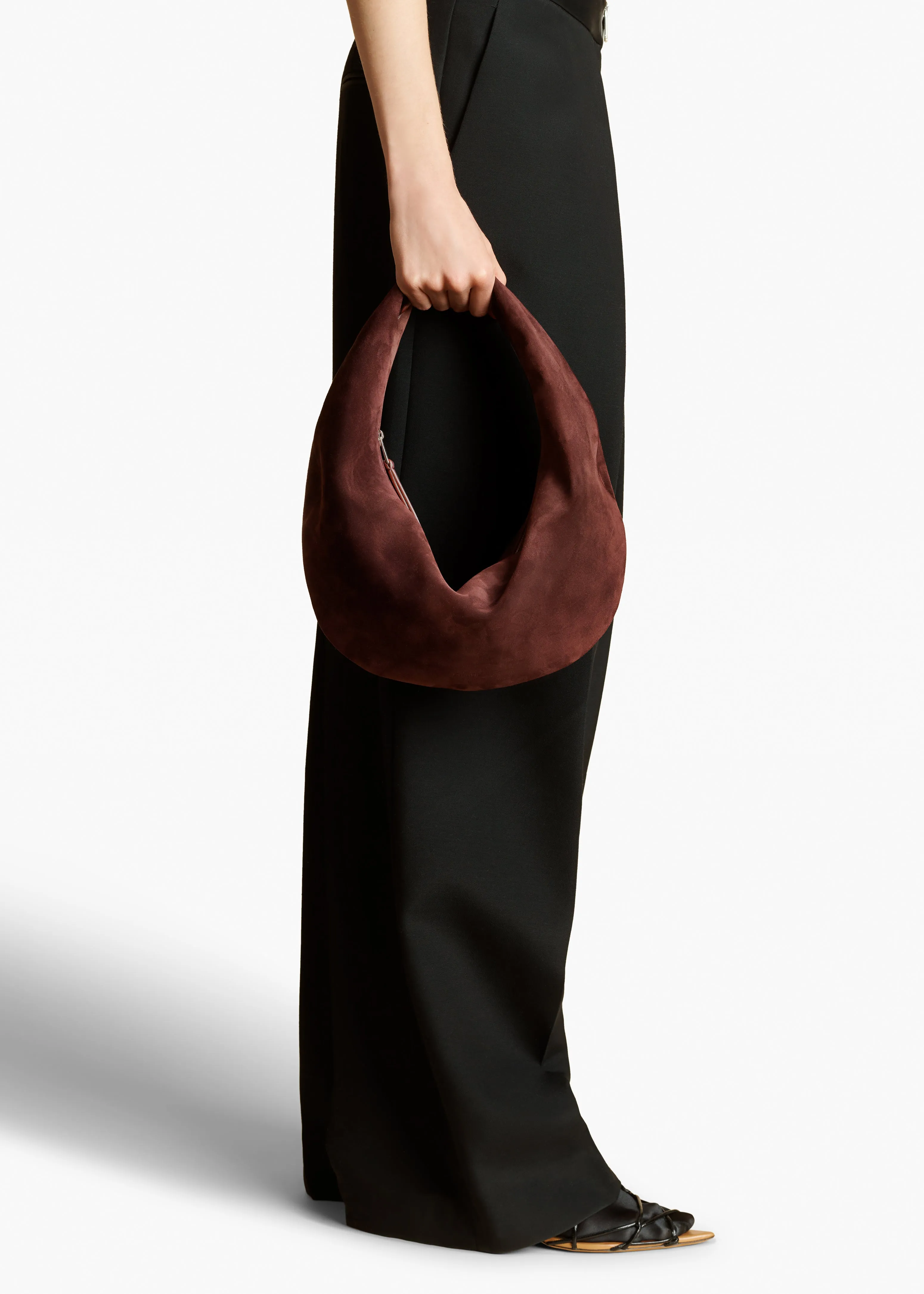 Medium Olivia Hobo in Rouge Noir Suede
