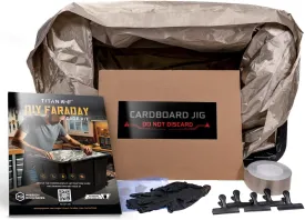 Mission Darkness TitanRF DIY Faraday Cage Kit // Build a Military-Grade Signal Blocking Container Liner with Included Faraday Fabric, Tape, Instructions & Accessories // Fits Inside 27-Gallon Tote