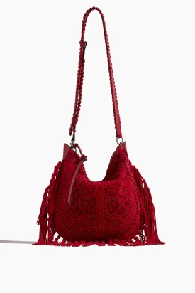 Oskan Soft Shoulder Bag in Red