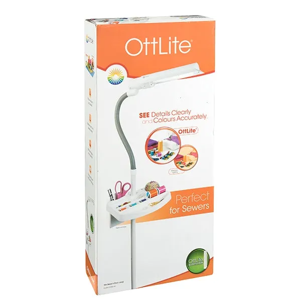OttLite Sewers Floor Lamp with Storage Tray