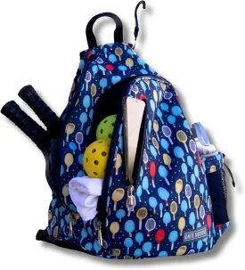 Pickleball Bag for Men & Women Pickleball Backpack - Adjustable Sling Bag/Crossbody with Fence Hook