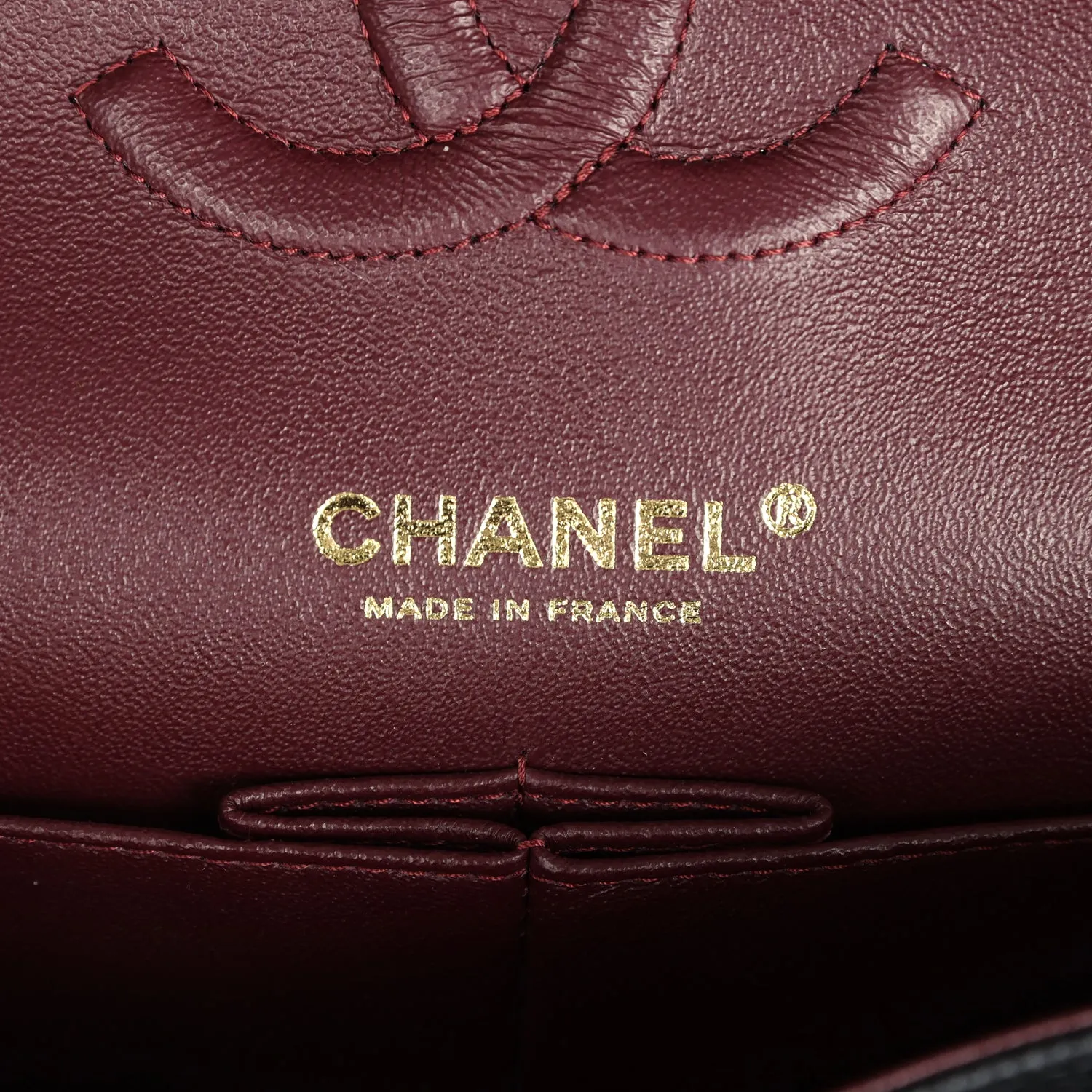 Pre-owned Chanel Medium Classic Double Flap Black Caviar Gold Hardware