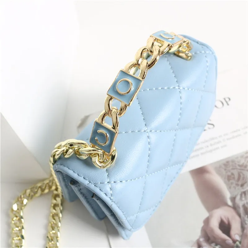 Quilted Mini Leather Top Handle Bag