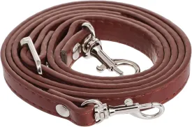 RAYNAG Adjustable Crossbody Strap Replacement Leather Purse Handbag Shoulder Strap Replacement, Silver Hardware Clasp, Coffee