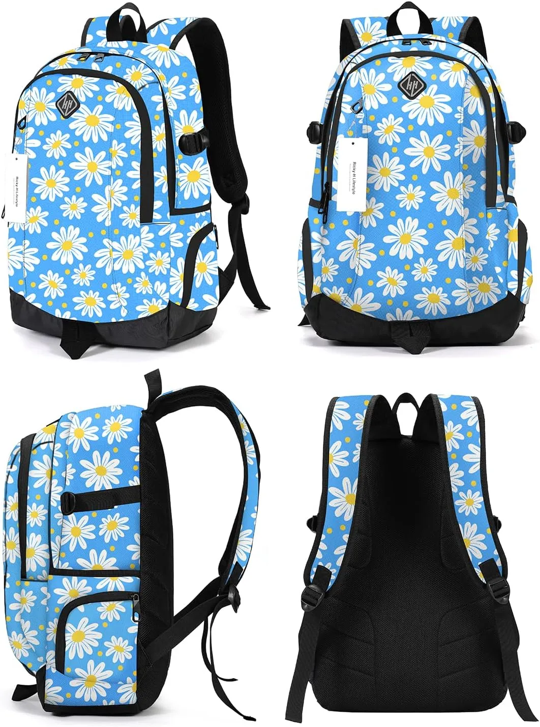 rickyh style School Backpack Travel Bag for Men & Women Lightweight College Back Pack with Laptop Compartmen