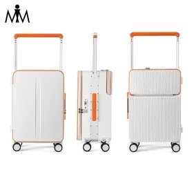 Rigid travel luggage with usb charging and phone holder