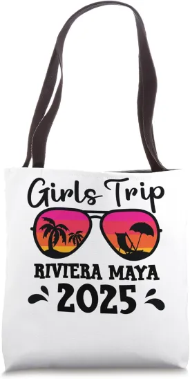 Riviera Maya Girls Trip 2025 Vacation Group Weekend Party Tote Bag