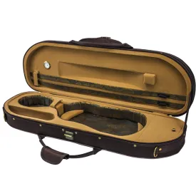 Sky Violin Halfmoon Case HM02 Lightweight with Hygrometer Coffee/Khaki