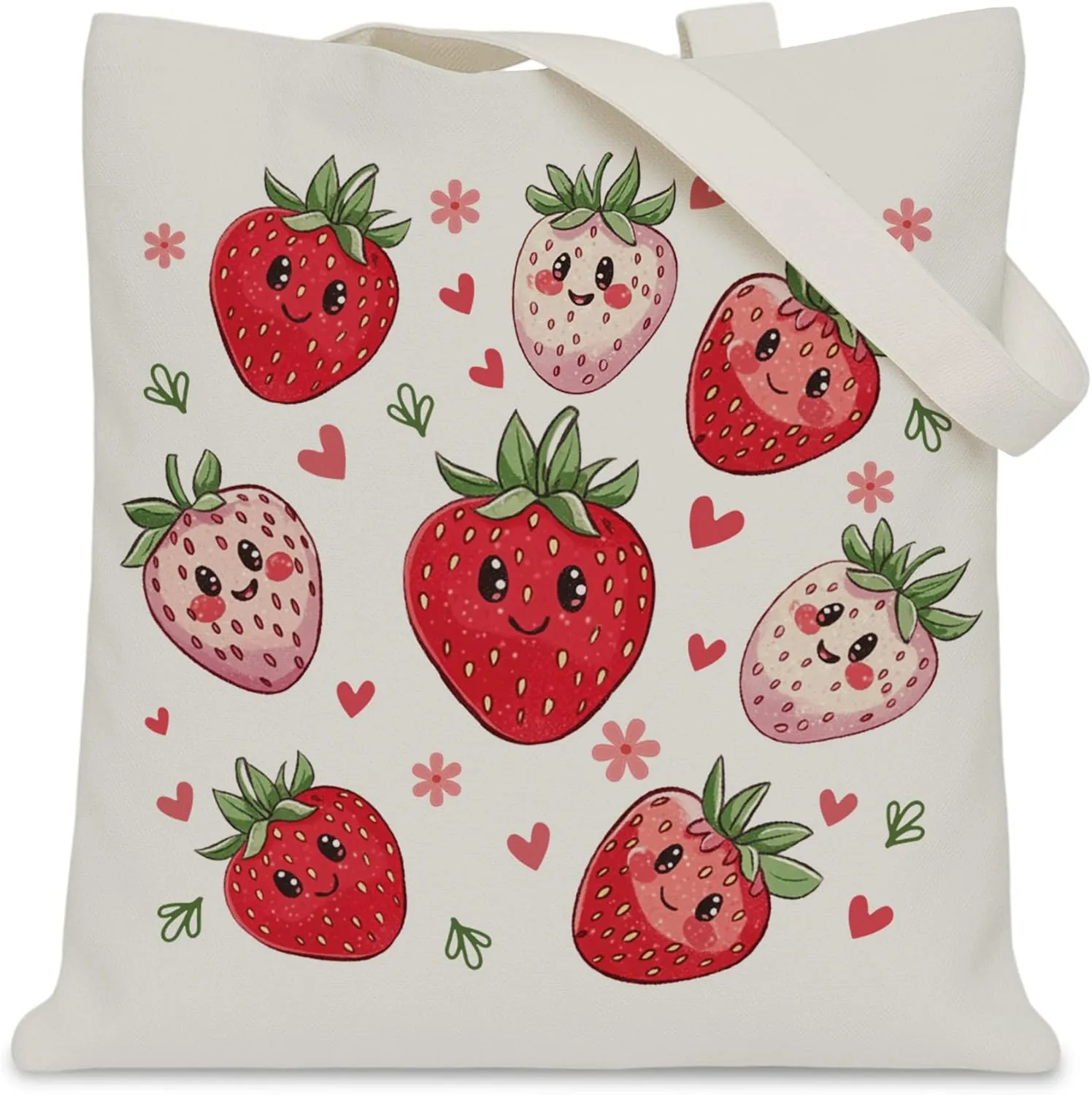 Strawberry Tote Bag for Girls, Strawberry Gifts Tote bag for Summer Daughter Besties Friends