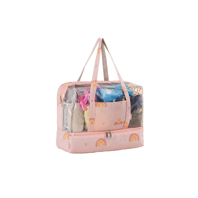 Waterproof outdoor dry-wet separation beach bag